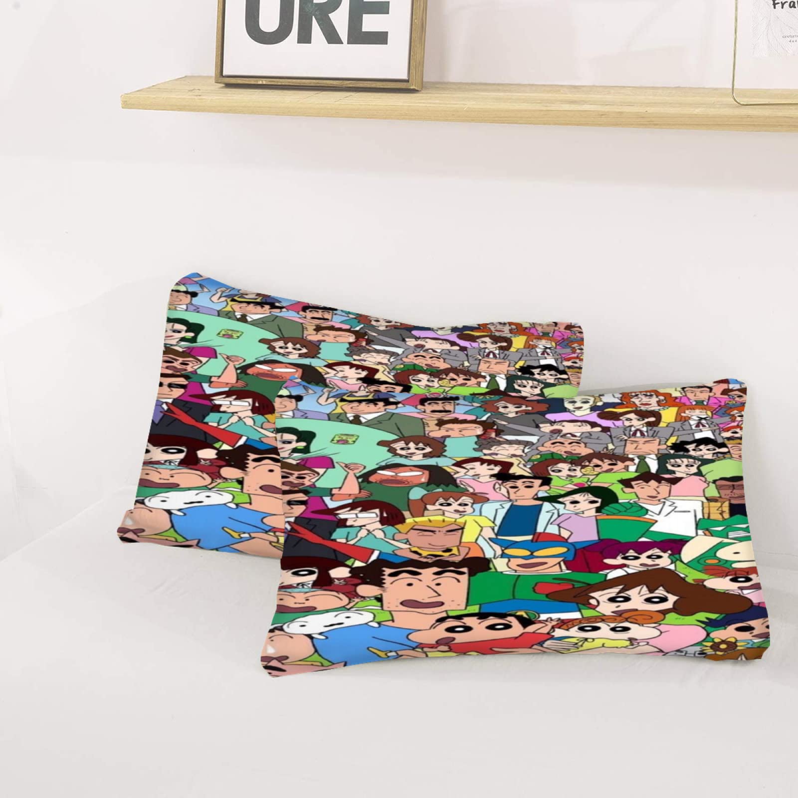 クレヨンしんちゃん枕カバー、ボックスシーツ2点セット（ダブル）